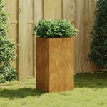 vidaXL Jardinière 40x40x80 cm acier corten