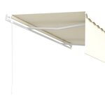 vidaXL Auvent rétractable automatique avec store 5x3 m Crème
