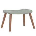 vidaXL Chaise de relaxation avec repose-pied Gris clair Velours