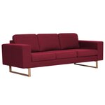 vidaXL Ensemble de canapé 2 Pièces Tissu Rouge bordeaux