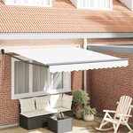 Auvent rétractable automatique vidaXL Blanc 350x250 cm