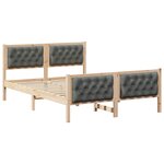 vidaXL Cadre de lit Gris foncé 150 x 200 cm Pin massif