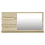 vidaXL Miroir de salle de bain chêne sonoma bois d’ingénierie