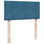 vidaXL Sommier à lattes de lit avec matelas Bleu foncé 90x200 cm