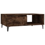 vidaXL Table basse chêne fumé 90x60x35 cm bois d'ingénierie