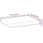 vidaXL Étagères flottantes 2 Pièces 60x30x4 cm acacia massif non traité