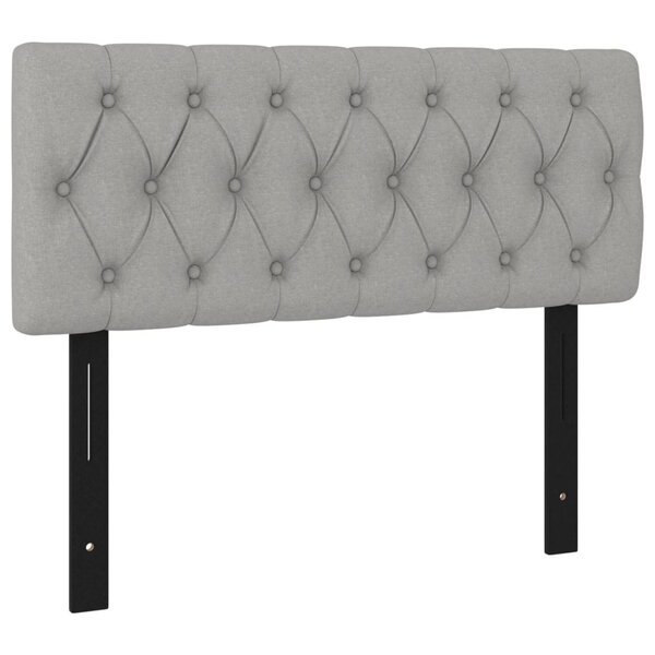 vidaXL Tête de lit gris clair 100x7x78/88 cm tissu