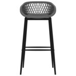 vidaXL Ensemble de bar 5 Pièces Noir et gris