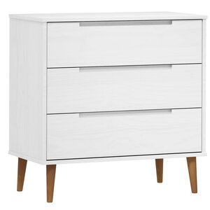 vidaXL Commode MOLDE Blanc 80x40x80 cm Bois de pin massif