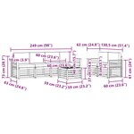 vidaXL Ensemble de canapés d'extérieur 7 pc