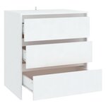 vidaXL Buffet Blanc 70x41x75 cm Bois d'ingénierie