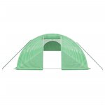 vidaXL Serre avec cadre en acier vert 64 m² 16x4x2 m