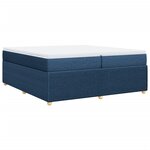 vidaXL Sommier à lattes de lit avec matelas Bleu 200x200 cm Tissu