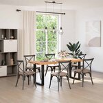 vidaXL Dessus de table marron clair bois chêne massif rectangulaire