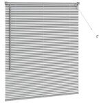 vidaXL Store de Fenêtre avec des rideaux Argent Aluminium