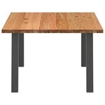 vidaXL Table à manger marron clair bois de chêne massif rectangulaire