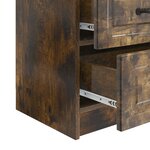 vidaXL Cabinet de chevet Chêne fumé 43 x 34 5 x 44 5 cm