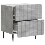 vidaXL Cabinet de chevet Gris béton 43 x 34 5 x 49 5 cm