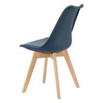 Lot de 6 chaises de salle à manger similicuir hêtre bleu 03_0006779