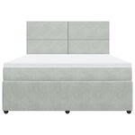 vidaXL Sommier à lattes de lit et matelas Gris clair 180x200cm Velours