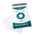 Étui De 100 Fiches - Bristol Ligné Non Perforé 148x210mm - Blanc - X 10 - Exacompta