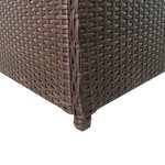 vidaXL Boîte de rangement de jardin marron 120x50x60 cm résine tressée