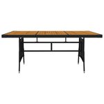 vidaXL Mobilier à dîner d'extérieur 9 Pièces Résine tressée Noir