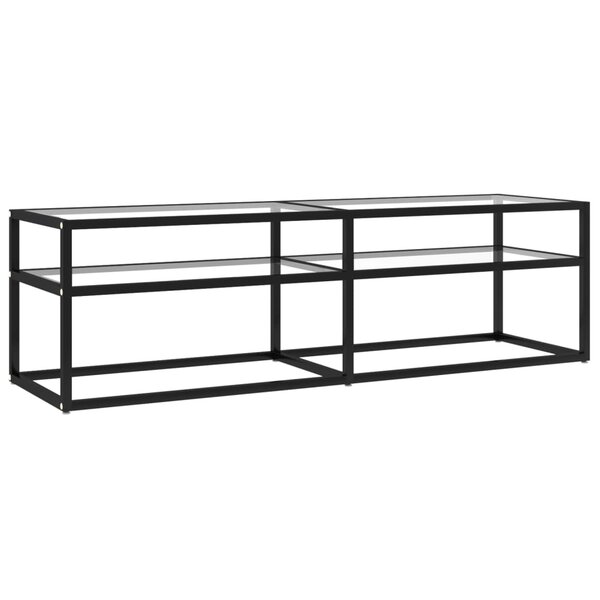 vidaXL Meuble TV Transparent 140x40x40 5 cm Verre trempé