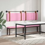 vidaXL Tête de lit suspendue Rose PU antique