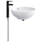 vidaXL Lavabo de salle de bains Noir Mat 44 x 44 x 16 cm métal