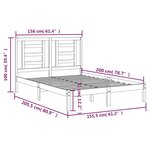vidaXL Cadre de lit sans matelas 150x200 cm bois de pin massif