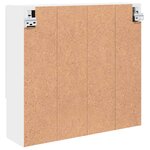 vidaXL Armoire Miroir Blanc brillant 59 x 17 x 55 cm Bois d'ingénierie