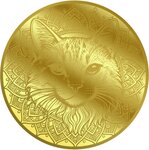 Pièce de monnaie en Or 30 Dollars g 0.155 (1/200 oz) Millésime 2026 Mandala CAT (PRÉCOMMANDE)