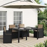 vidaXL Coussins de siège et de dos 4 Pièces Taupe 47 x 45 x 2 cm