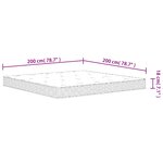 vidaXL Matelas à ressorts bonnell moyen 200x200 cm
