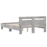 vidaXL Cadre de lit sans matelas gris béton 120x190 cm
