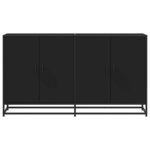 vidaXL Buffet noir 134x35x76 cm bois d’ingénierie