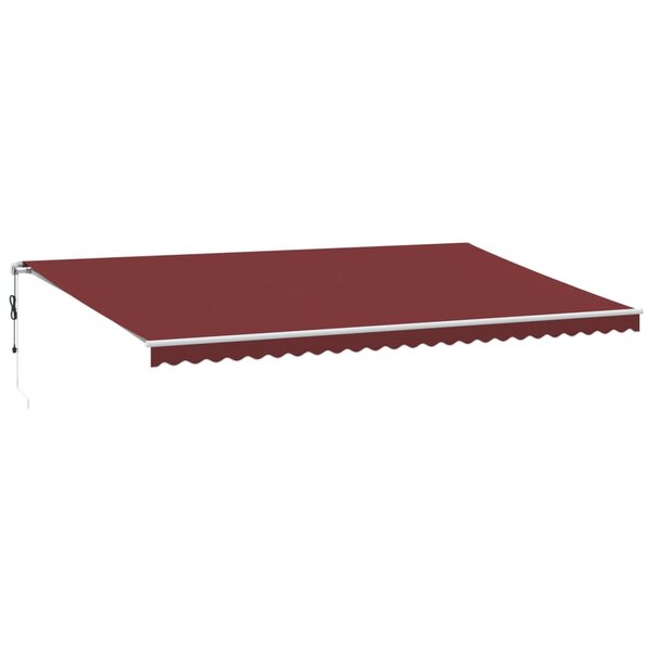 vidaXL Auvent rétractable automatique bordeaux 600x350 cm