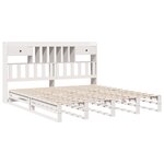 vidaXL Lit bibliothèque sans matelas blanc 180x200 cm bois pin massif