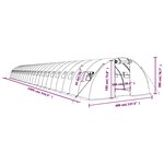 vidaXL Serre avec cadre en acier blanc 96 m² 24x4x2 m