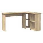 vidaXL Bureau Chêne Sonoma 142 x 102 x 73 cm Bois d'ingénierie