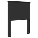 vidaXL Cadre de lit Noir et argent 70 x 190 cm Bois d'ingénierie