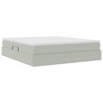 vidaXL Lit avec rangement et matelas Gris clair 180 x 200 cm Velours
