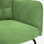 vidaXL Chaise à bascule avec repose-pied vert clair velours