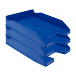 Q-connect corbeille à courrier empilable - PP documents - A4+ - Bleu