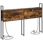 vidaXL Headboard de Rangement avec Station de Charge Chêne fumé 150 cm