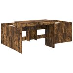 vidaXL Lit haut pour enfants avec bureau Chêne fumé 80 x 200 cm