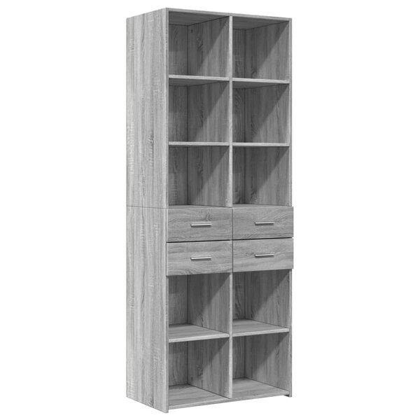 vidaXL Buffet haut sonoma gris 70x42 5x185 cm bois d'ingénierie