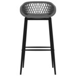 vidaXL Ensemble de bar 7 Pièces Blanc et gris