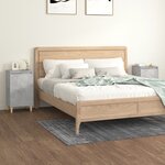 vidaXL Tables de chevet 2 Pièces gris béton 40x35x70 cm bois d'ingénierie